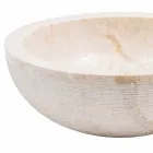 Countertop circular design washbasin in white marble, Budoni Viadurini