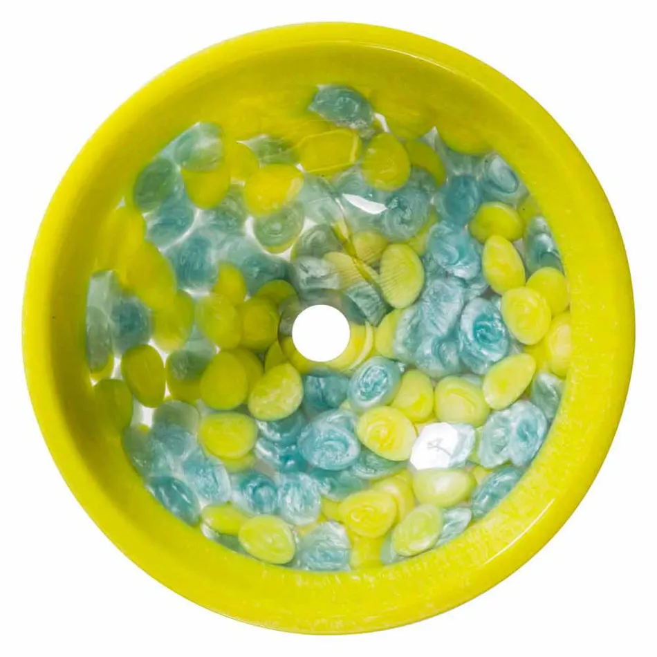 Design hand wash basin in resin, Buglio Viadurini