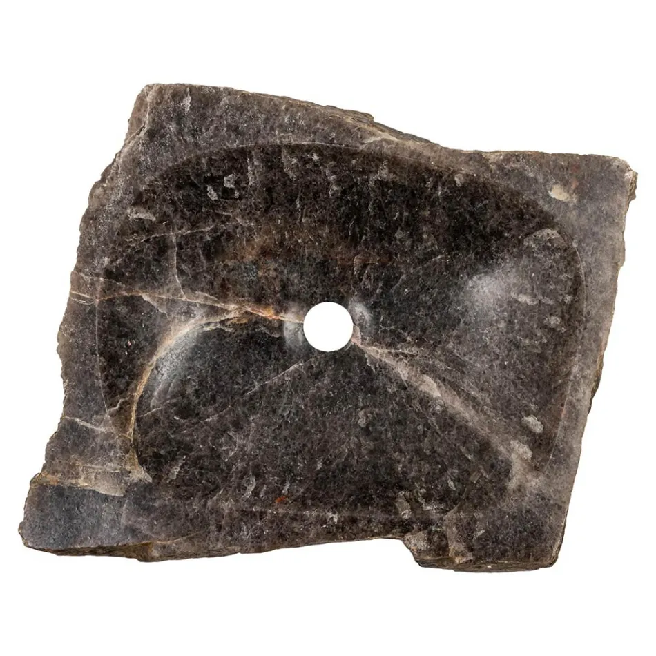 Handmade countertop sink in smoky quartz stone, Vigasio Viadurini