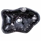Modern Marble Countertop Sink with Fossils - Burgeo Viadurini