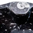 Modern Marble Countertop Sink with Fossils - Burgeo Viadurini