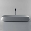 Design ceramic countertop washbasin L 90cm made in Italy, Gais