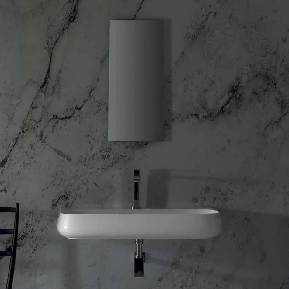 Free-standing or suspended ceramic sink L 90cm made in Italy, Gais Viadurini