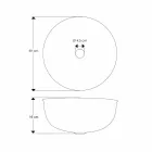 Round Countertop Sink in White and Sky Blue Enamelled Metal - Sky Viadurini