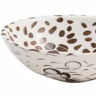 Modern round handmade countertop sink in resin, Bussi Viadurini