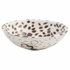 Modern round handmade countertop sink in resin, Bussi Viadurini