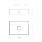 Modern design sink counter made in Italy, Lavis Viadurini