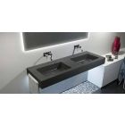 Modern suspended double sink in Texolid made in Italy, Rufina Viadurini