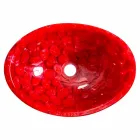 Modern countertop sink in red resin handmade, Buscate Viadurini