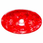 Modern countertop sink in red resin handmade, Buscate Viadurini