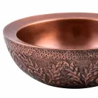 Round copper double wall sink countertop, Muros Viadurini