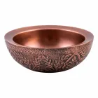 Round copper double wall sink countertop, Muros Viadurini