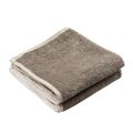 Bath Towel for Guests in Terry with Mixed Linen Border 6 Pieces - Comb