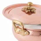 Vegetable Pot with Handmade Tinned Copper Lid Made in Italy 20 cm - Mariacarla Viadurini