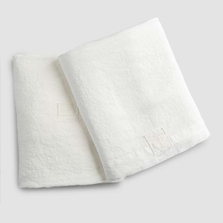 Natural White Linen Double Sheets with and without Corners - Tenerino Viadurini