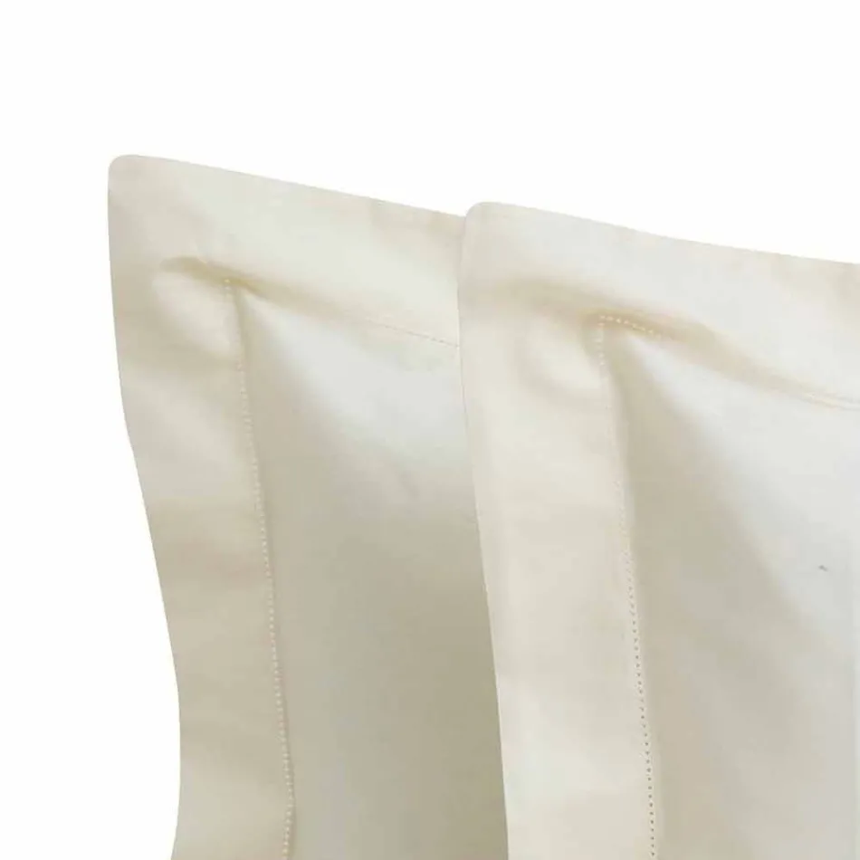 Solid Color Sheets Complete in Cotton Satin for Double Bed - Hibiscus Viadurini