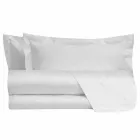 Solid Color Sheets Complete in Cotton Satin for Double Bed - Hibiscus Viadurini