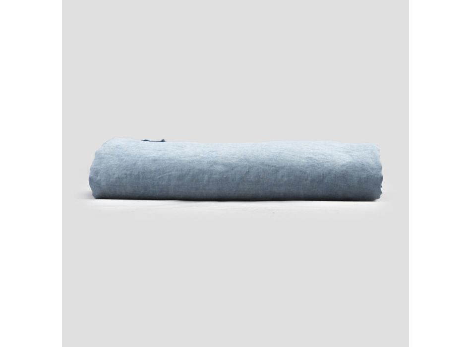 Double Fitted Sheet, Luxury Colored Linen Made in Italy - Fiumano Viadurini