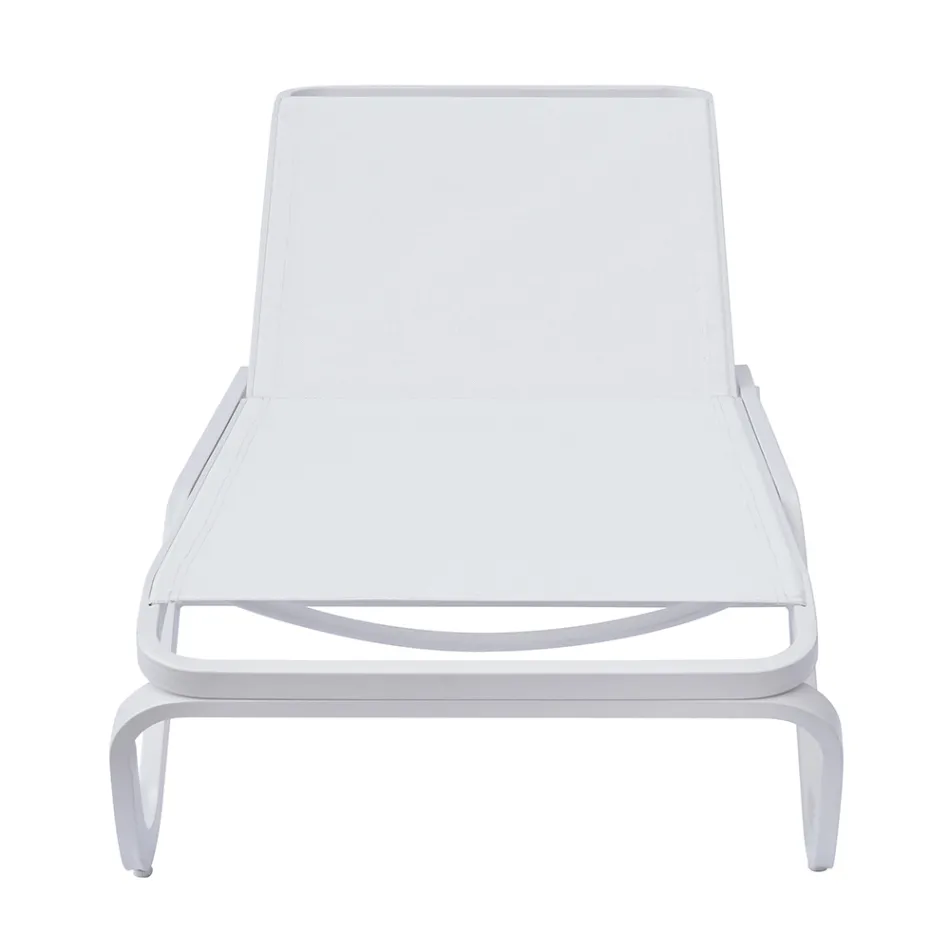 Solaya 194x65 cm Outdoor Sun Lounger in Aluminum and Textilene Viadurini