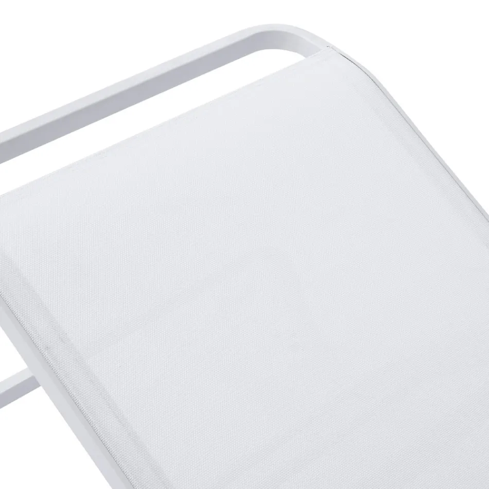 Solaya 194x65 cm Outdoor Sun Lounger in Aluminum and Textilene Viadurini