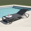 Solaya 194x65 cm Outdoor Sun Lounger in Aluminum and Textilene