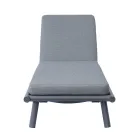 196x75 cm Outdoor Aluminum Sun Lounger with Cushion - Sundra Viadurini