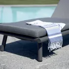 196x75 cm Outdoor Aluminum Sun Lounger with Cushion - Sundra Viadurini