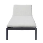 205x76 cm Outdoor Aluminum Sun Lounger with Cushion - Tessara Viadurini