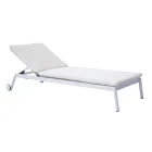 205x76 cm Outdoor Aluminum Sun Lounger with Cushion - Tessara Viadurini