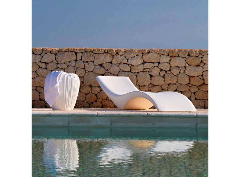 Modern Design Chaise Longue in Colored Polyethylene - Cloe by Myyour Viadurini