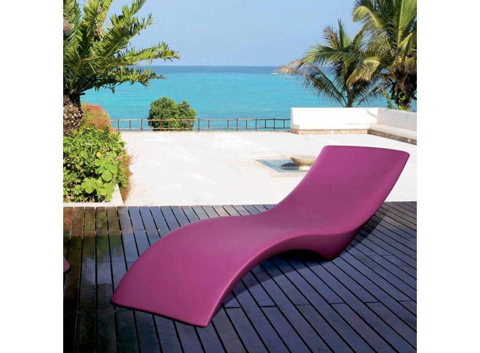 Modern Design Chaise Longue in Colored Polyethylene - Cloe by Myyour Viadurini