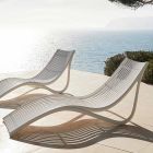 Outdoor Chaise Longue Sunbed, White or Ecru Plastic 4 Pieces - Ibiza by Vondom Viadurini