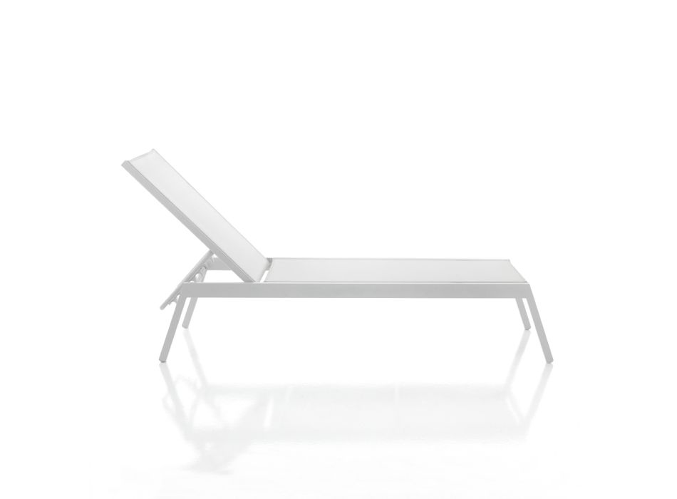 Outdoor lounger with adjustable backrest in 6 positions - Gallium Viadurini
