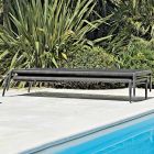 Outdoor Stackable Sunbed in Aluminum and WaProLace Made in Italy - Marissa Viadurini