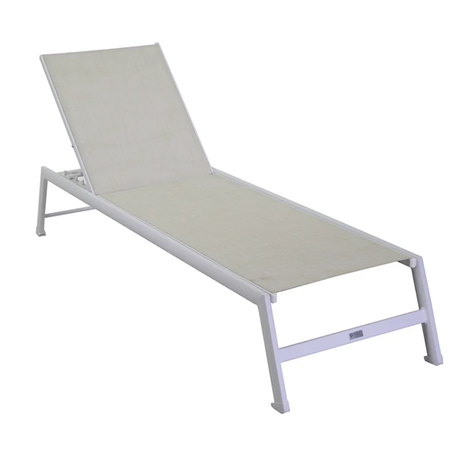 Outdoor Lounger in Aluminum with Different Finishes - Sheet Viadurini