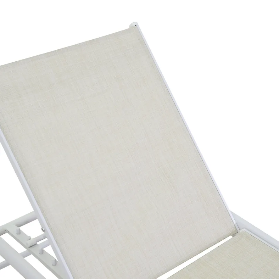Outdoor Lounger in Aluminum with Different Finishes - Sheet Viadurini