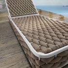 Outdoor Sunbed in Aluminum and Woven Fabric with Wheels - Reda Viadurini