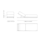 Outdoor Sunbed in Fabric and Wooden Structure Made in Italy - Armelia Viadurini