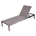 Outdoor Lounger Made of Anodized Aluminum and Textilene - Block