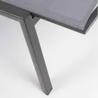 Reclining Outdoor Lounger with Aluminum and Textilene Wheels - Jewel Viadurini