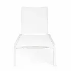 Reclining Outdoor Lounger with Aluminum and Textilene Wheels - Jewel Viadurini