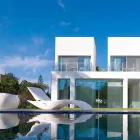 Design Chaise Longue Garden Lounger in White Plastic - Zoe by Mayyour Viadurini