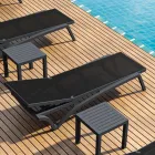 Polypropylene and Colored Textilene Stackable Garden Sunbed - Artelia Viadurini