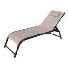 Garden Lounger in Aluminum and Luxury Canvas Made in Italy, 2 Pieces - Myrto Viadurini