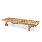 Garden daybed in natural teak wood - Yggdrasil Viadurini