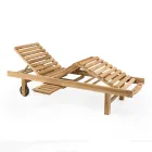 Garden daybed in natural teak wood - Yggdrasil Viadurini
