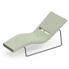 Garden lounger in polyethylene of different colors with metal support - Bollo Viadurini