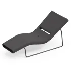 Garden lounger in polyethylene of different colors with metal support - Bollo Viadurini