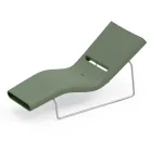 Garden Lounger in Polyethylene of Different Colors with Metal Support - Bollo Viadurini