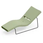 Garden lounger in polyethylene of different colors with metal support - Bollo Viadurini